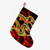 幸運なエネルギーの素晴らしいドラゴンの火 スモールクリスマスストッキング (正面 (吊り時))