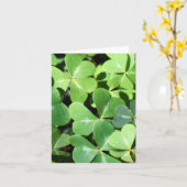 幸運なクローバーのメッセージカード カード (黄色い花)
