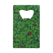 幸運なクローバーを見つける クレジットカード栓抜き (裏面)