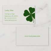 幸運なクローバー|の花柄 名刺 (正面/裏面)