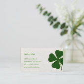 幸運なクローバー|の花柄 名刺 (スタンド正面)