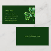 幸運なクローバー|の花柄 名刺 (正面/裏面)