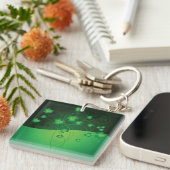 幸運なクローバーKeychain キーホルダー (正面右)