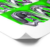 幸運なグリーンアート ポスター (角)