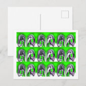 幸運なグリーンアート ポストカード (正面/裏面)
