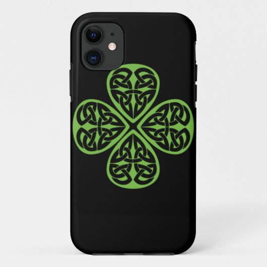 幸運なケルト族のデザイン4の葉のシャムロックiphone4 Case-Mate iPhoneケース (裏面)