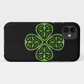 幸運なケルト族のデザイン4の葉のシャムロックiphone4 Case-Mate iPhoneケース (裏面(横))