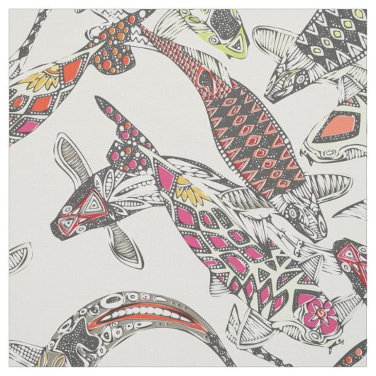 幸運なコイオフ白 ファブリック (見本)