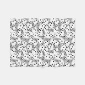 幸運なサイコロ フリースブランケット (正面(横))