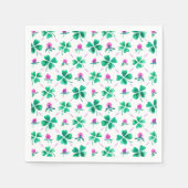 幸運なシャムロック スタンダードカクテルナプキン (正面)