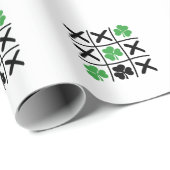 幸運なシャムロック・スティック・トゥ・ギフトおもしろいス ラッピングペーパー (ロールコーナー)