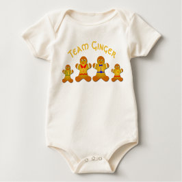 幸運なショウガおよび赤毛のためのおもしろいのチームショウガ ベビーボディスーツ