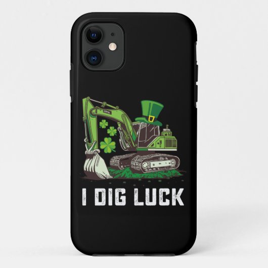 幸運なショベルカー セントパトリックの日 アイルランド Case-Mate iPhoneケース (裏面)