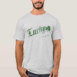 幸運なセントパトリックの日のTシャツ-緑のレタリング Tシャツ