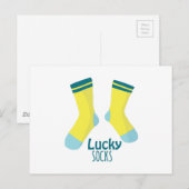 幸運なソックス ポストカード (正面/裏面)