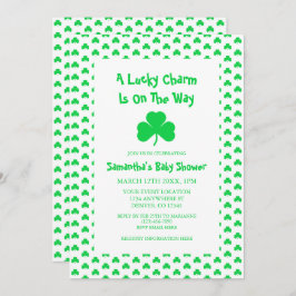 幸運なチャームが赤ちゃんシャワーの途中にある 招待状