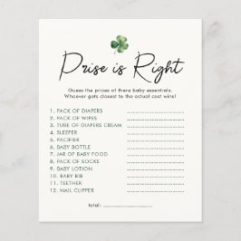 幸運なチャーム価格は右ベビーシャワーゲーム