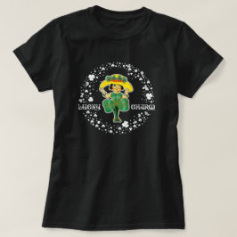 幸運なチャーム。リトルアイリッシュガールセントパトリックの日 Tシャツ