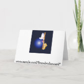 幸運なディップおもしろいダイビングメリークリスマス夫 シーズンカード (裏面)