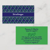 幸運なバッタのストライプのな名刺 名刺 (正面/裏面)