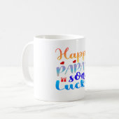 幸運なパパの息子 コーヒーマグカップ (正面左)