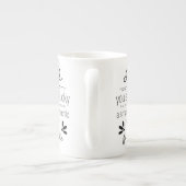 幸運なパパの頭が切れるで、おもしろいな子供の父の日のギフト ボーンチャイナマグカップ (裏面)