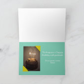 幸運なフクロウとのハッピーバースデーをカスタマイズ カード (内部)