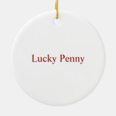 幸運なペニー セラミックオーナメント (裏面)