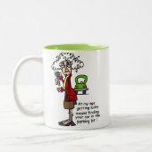 幸運なユーモアを解く ツートーンマグカップ (左)