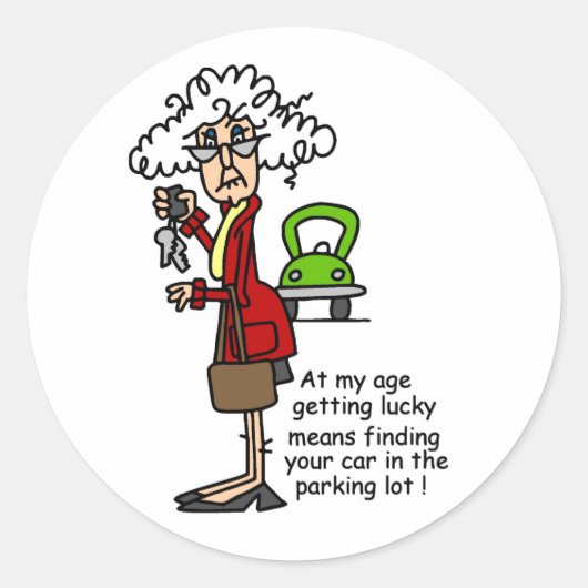 幸運なユーモアを解く ラウンドシール (正面)