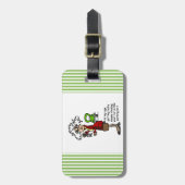 幸運なユーモアを解く ラゲッジタグ (正面縦)
