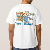 幸運なワイシャツ-男性の低ローラー Tシャツ (裏面)