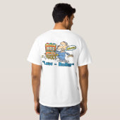 幸運なワイシャツ-男性の低ローラー Tシャツ (裏面フル)