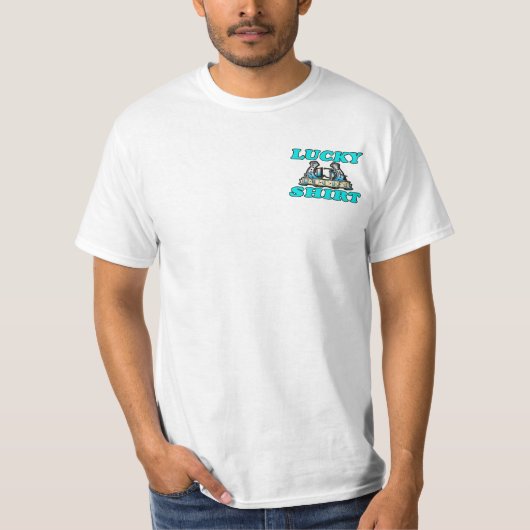 幸運なワイシャツ-男性の低ローラー Tシャツ (正面)
