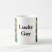 幸運な人-賭博のマグ コーヒーマグカップ (中央)