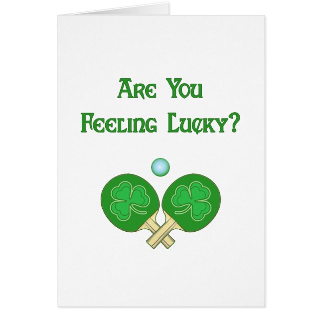 幸運な卓球を感じること (正面)