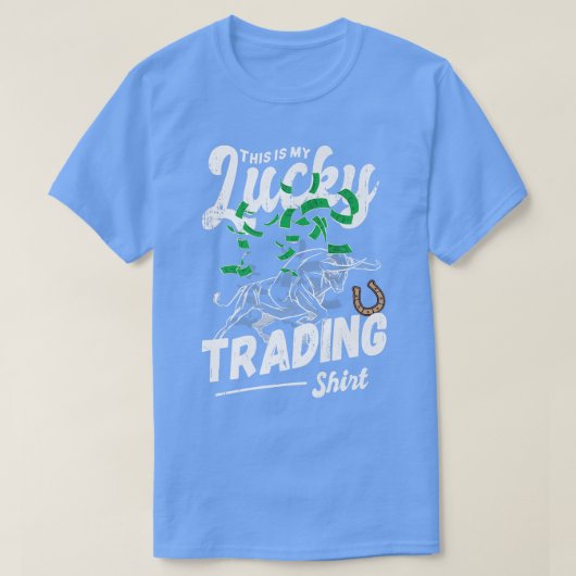 幸運な取引、株式市場の強気と弱気プレミアム Tシャツ (デザイン正面)