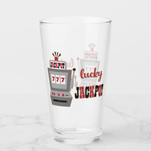 幸運な大当たりのカジノ タンブラーグラス (正面)