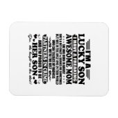 幸運な息子に母が生まれ素晴らしる マグネット (横)