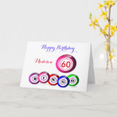 幸運な数ビンゴのテーマの誕生日 カード (黄色い花)