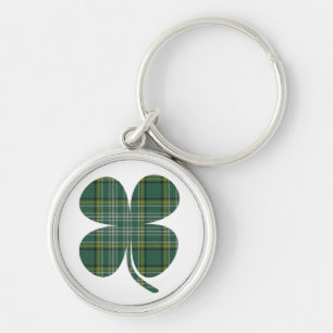 幸運な格子縞のシャムロックKeychain キーホルダー