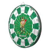 幸運な格言と金ゴールド紙吹雪とハート ダーツボード (正面右)