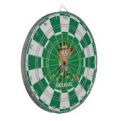 幸運な格言と金ゴールド紙吹雪とハート ダーツボード (正面左)