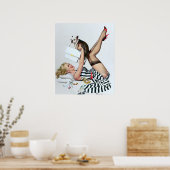 幸運な犬がピンと張る ポスター (キッチン)