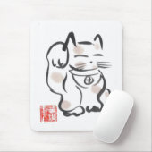 幸運な猫のマウスパッド マウスパッド (マウス)