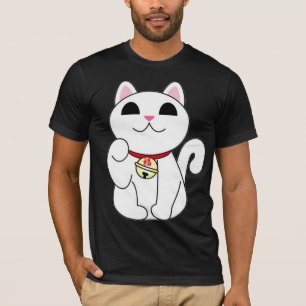 幸運な猫のTシャツ Tシャツ