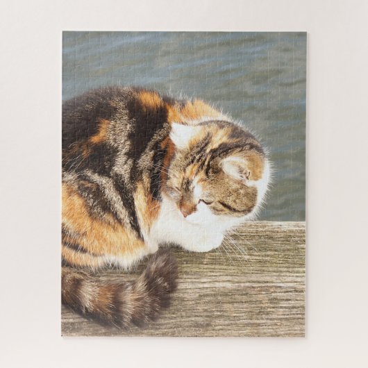 幸運な猫数々の、船上の水底の車線 ジグソーパズル (縦)