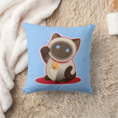 幸運な猫 クッション (ブランケット)