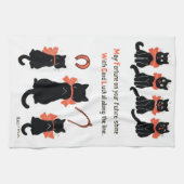 幸運な猫、ルイWain キッチンタオル (横)