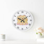 幸運な猫(Maneki Neko)の円形の柱時計 ラージ壁時計 (ホーム)